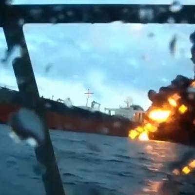 Опубликованы кадры ударов по танкерам в Черном море у берегов Турции